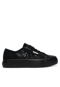 Calvin Klein Sneakersy Vulc Flatf Lace Up Lin Mesh HW0HW02971 Czarny. Kolor: czarny. Materiał: materiał #1