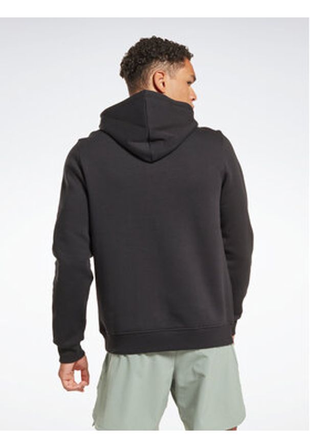 Reebok Bluza Identity Stacked Logo H54802 Czarny Regular Fit. Kolor: czarny. Materiał: bawełna