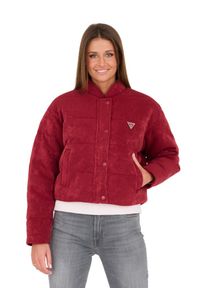 Guess - GUESS Bordowa damska kurtka, Rozmiar L. Kolor: czerwony. Długość: krótkie #5
