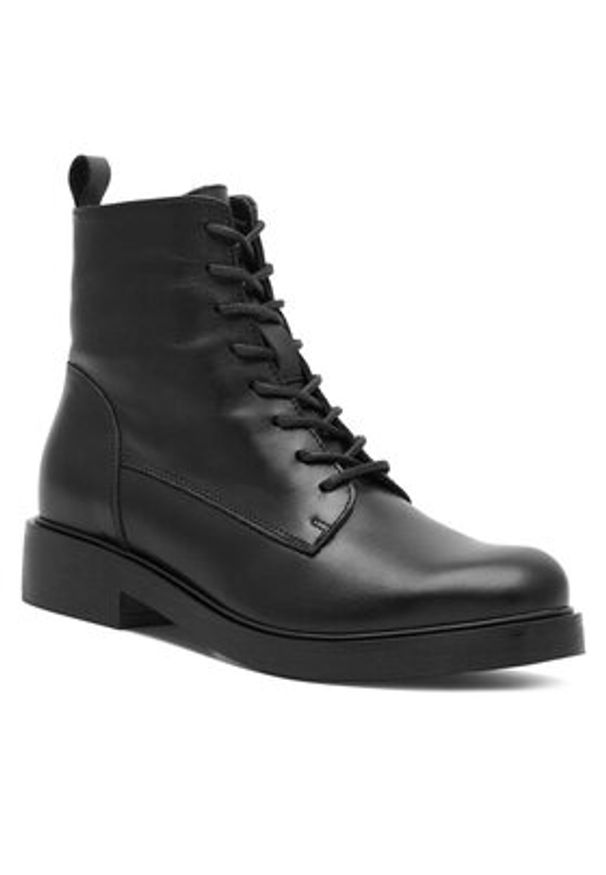 Gino Rossi Botki ANITA-25205PE Czarny. Kolor: czarny. Materiał: skóra