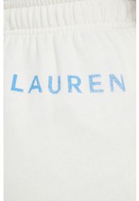 Polo Ralph Lauren spodnie dresowe kolor beżowy wzorzyste. Kolor: beżowy. Materiał: dresówka #3