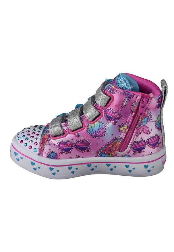 skechers - Buty do chodzenia dziewczęce, Skechers Twi-Lites Mermaid Gems. Kolor: różowy. Model: Skechers Sport. Sport: turystyka piesza
