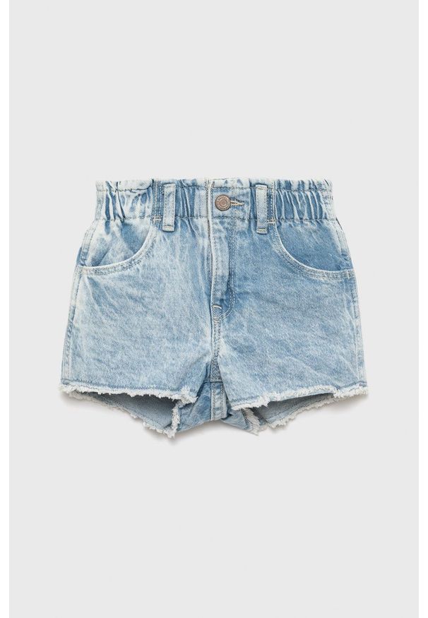 GAP szorty jeansowe dziecięce gładkie. Kolor: niebieski. Materiał: jeans. Wzór: gładki
