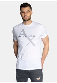 Koszulka męska biała Armani Exchange 8NZT76 Z8H4Z 1100. Kolor: biały