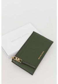 MICHAEL Michael Kors portfel skórzany damski kolor zielony. Kolor: zielony. Materiał: skóra #3