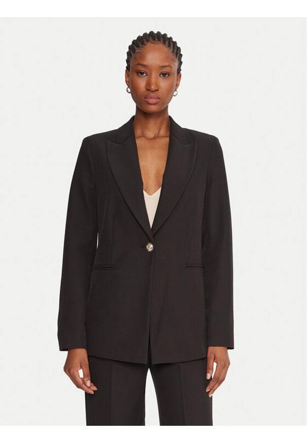 Maryley Marynarka 25IB187/M06/43NE Czarny Regular Fit. Kolor: czarny. Materiał: syntetyk