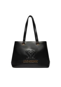 Love Moschino - LOVE MOSCHINO Torebka JC4365PP0LK1200A Czarny. Kolor: czarny. Materiał: skórzane