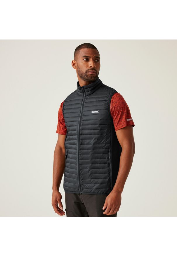 Regatta - Męski hybrydowy kamizelka Andreson. Kolor: czarny. Materiał: puch, poliamid