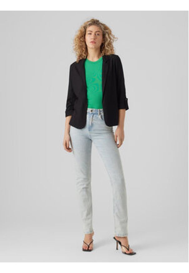 Vero Moda Marynarka Jesmilo 10279700 Czarny Regular Fit. Kolor: czarny. Materiał: wiskoza