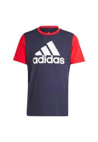 Adidas - Essentials Single Jersey Big Logo Tee. Kolor: czerwony, niebieski, wielokolorowy. Materiał: jersey