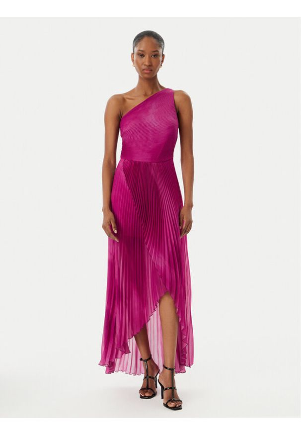 SIMONA CORSELLINI - Simona Corsellini Sukienka koktajlowa P26CEAB11301 Różowy Slim Fit. Kolor: różowy. Materiał: syntetyk. Styl: wizytowy