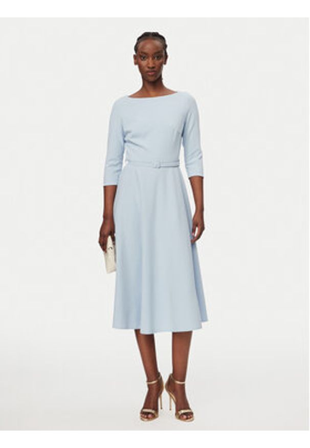 Rinascimento Sukienka koktajlowa CFC0127892003 Błękitny Regular Fit. Kolor: niebieski. Materiał: syntetyk. Styl: wizytowy