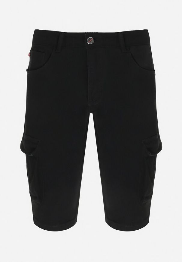 Born2be - Czarne Szorty z Szerokimi Kieszeniami Cargo Aendlia. Kolor: czarny