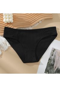 Intica - Figi koronkowe z elastycznego materiału na co dzień i okazje Dafni. Kolor: czarny. Materiał: materiał, koronka