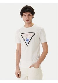 Guess T-Shirt F6GI09 J1314 Biały Slim Fit. Kolor: biały. Materiał: bawełna #1