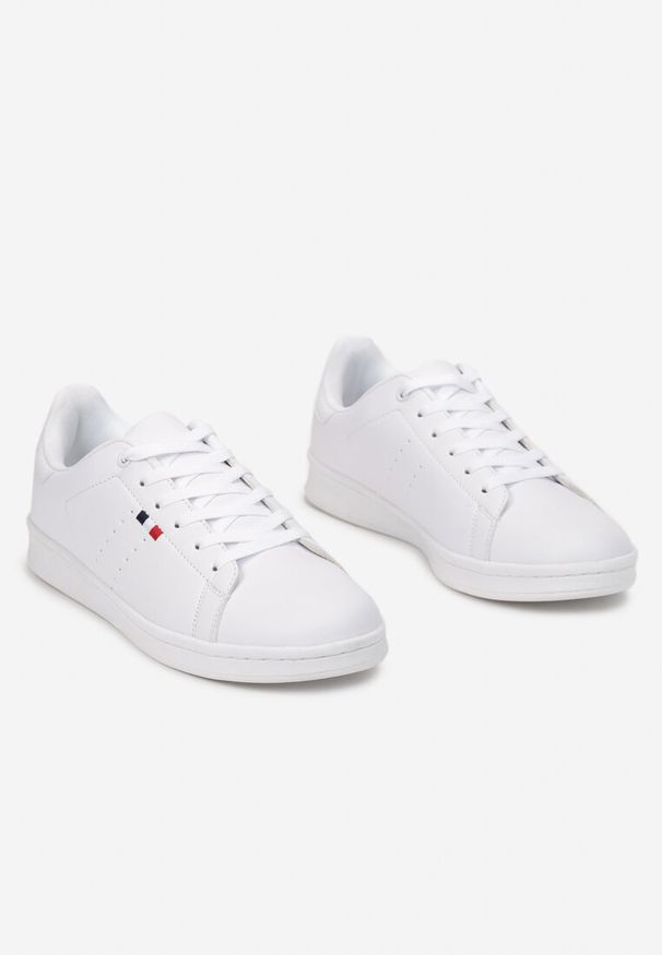 Born2be - Białe Buty Sportowe Dorolis. Wysokość cholewki: przed kostkę. Kolor: biały. Materiał: dresówka, jeans. Szerokość cholewki: normalna. Obcas: na płaskiej podeszwie