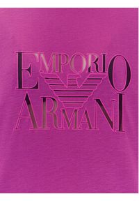 Emporio Armani T-Shirt EW000616 AF12187 UA227 Różowy Loose Fit. Kolor: różowy. Materiał: wiskoza