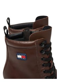 Tommy Jeans Botki Tjw Lace Up EN0EN02832 Brązowy. Kolor: brązowy. Materiał: skóra
