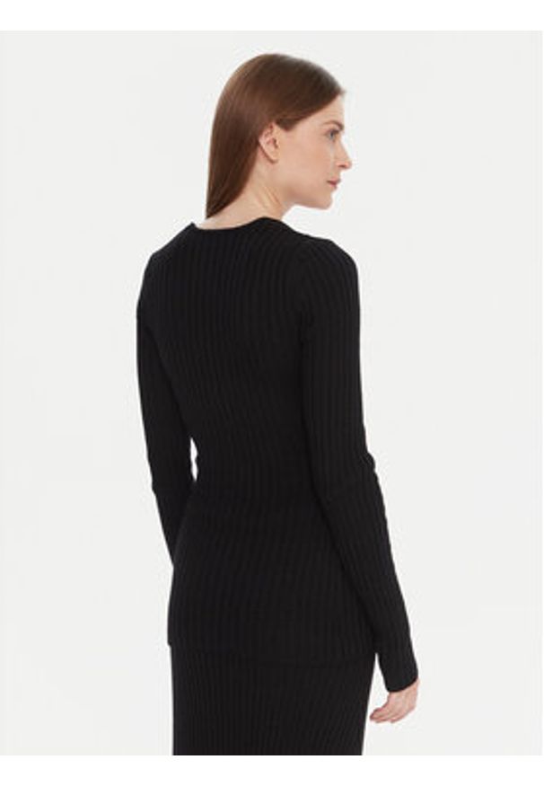 Kontatto Kardigan 3M0954C Czarny Slim Fit. Kolor: czarny. Materiał: syntetyk