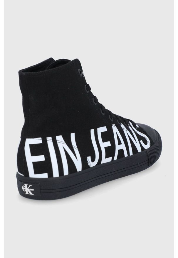 Calvin Klein Jeans - Trampki. Nosek buta: okrągły. Zapięcie: sznurówki. Kolor: czarny. Materiał: guma