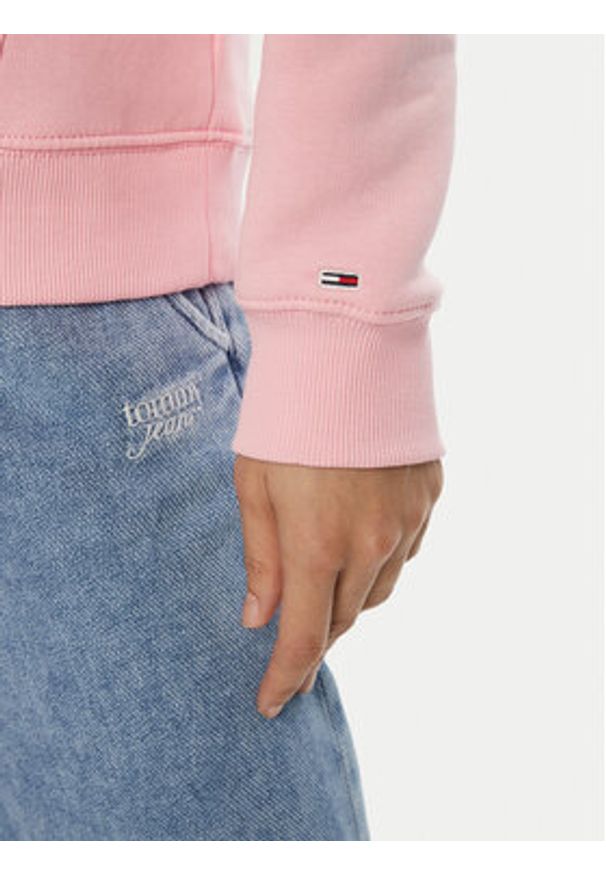 Tommy Jeans Bluza DW0DW20170 Różowy Regular Fit. Kolor: różowy. Materiał: bawełna