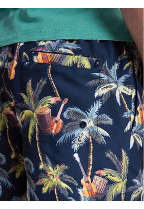 Petrol Industries Szorty kąpielowe M-1050-SWS963 Granatowy Regular Fit. Kolor: niebieski. Materiał: syntetyk