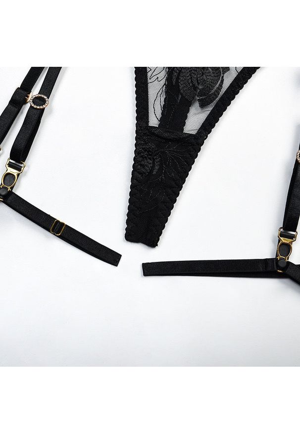 Intica - Koronkowy komplet bielizny damskiej na specjalne okazje Inell. Kolor: czerwony. Materiał: koronka. Wzór: koronka