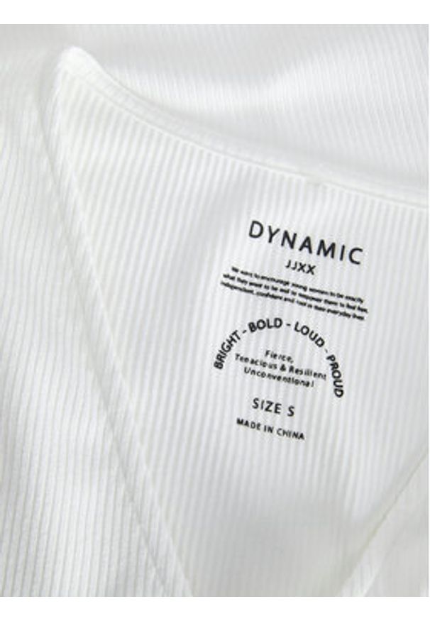 JJXX T-Shirt Hayden 12249361 Biały Slim Fit. Kolor: biały. Materiał: syntetyk