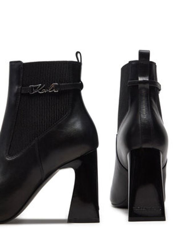 Karl Lagerfeld - KARL LAGERFELD Botki Astra Nova KL33160 Czarny. Kolor: czarny. Materiał: skóra