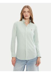Polo Ralph Lauren Koszula 211910131011 Zielony Classic Fit. Typ kołnierza: polo. Kolor: zielony. Materiał: bawełna