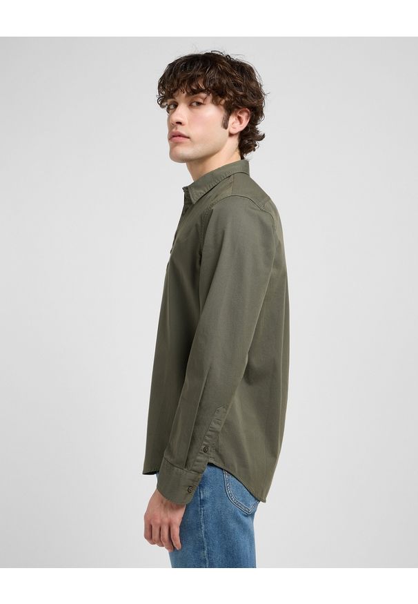 Lee - MĘSKA KOSZULA LEE PATCH SHIRT OLIVE GRAY 112370548