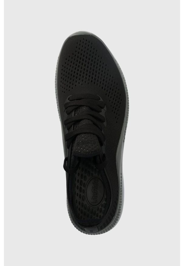 Crocs sneakersy kolor czarny. Nosek buta: okrągły. Zapięcie: sznurówki. Kolor: czarny