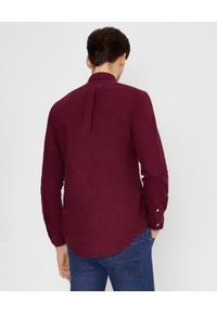Ralph Lauren - RALPH LAUREN - Czerwona koszula Oxford Custom Fit. Okazja: na co dzień. Typ kołnierza: polo. Kolor: czerwony. Materiał: jeans, bawełna. Wzór: haft. Styl: klasyczny, casual #4