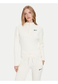 Guess Kardigan V5BR02 Z0572 Beżowy Regular Fit. Kolor: beżowy. Materiał: syntetyk