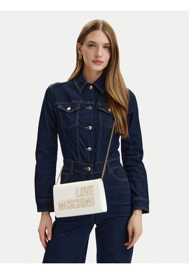 Love Moschino - LOVE MOSCHINO Torebka JC4251PP0OKE110A Biały. Kolor: biały. Materiał: skórzane