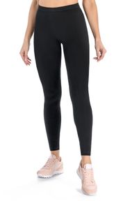 TEYLI - Legginsy na fitness damskie Teyli Classico. Kolor: czarny. Materiał: elastan, bawełna. Sport: fitness