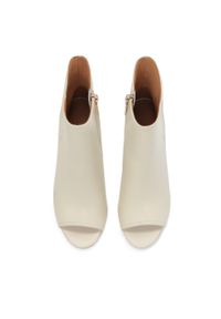 Kazar - Botki damskie peep toe na wysokim obcasie. Nosek buta: otwarty. Materiał: skóra. Szerokość cholewki: normalna. Sezon: wiosna, jesień, lato. Obcas: na obcasie. Wysokość obcasa: wysoki #7