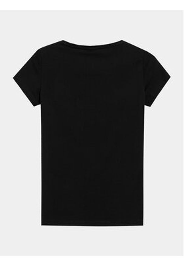 4f - 4F T-Shirt 4FAW23TTSHF0906 Czarny Slim Fit. Kolor: czarny. Materiał: bawełna