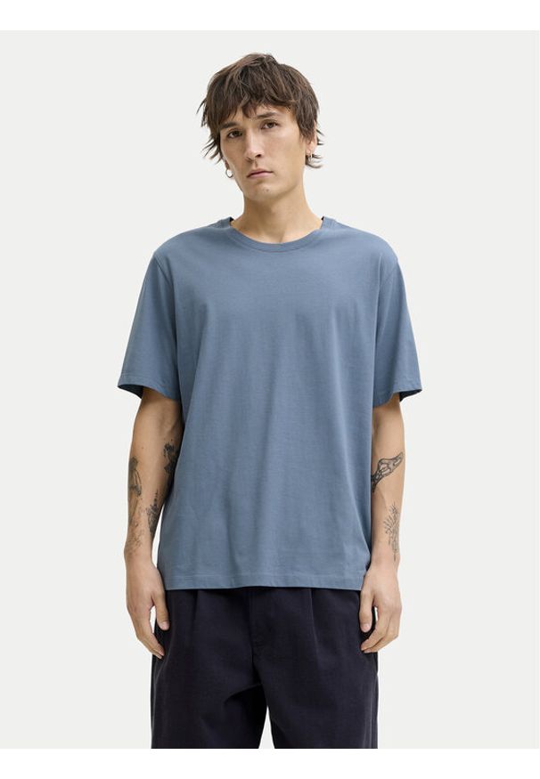 Jack & Jones T-Shirt Oragnic Basic 12156101 Niebieski Regular Fit. Kolor: niebieski. Materiał: bawełna