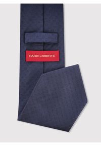 Pako Lorente - PAKO LORENTE - Jedwabny granatowy krawat z monogramem PL. Kolor: niebieski. Materiał: jedwab #3