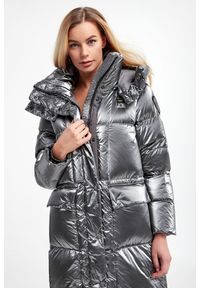 Blauer - Płaszcz damski puchowy BLAUER. Typ kołnierza: kołnierzyk stójkowy. Materiał: puch #6