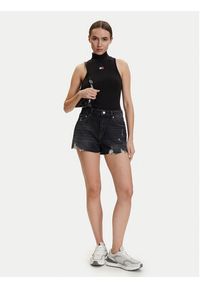 Tommy Jeans Szorty jeansowe DW0DW22687 Czarny Regular Fit. Kolor: czarny. Materiał: bawełna #4