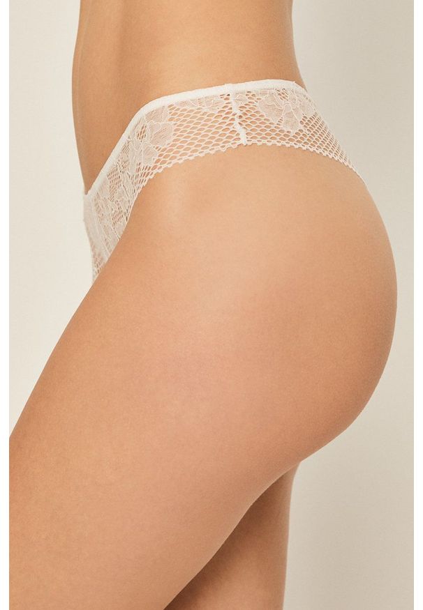 DKNY - Dkny - Stringi. Kolor: biały