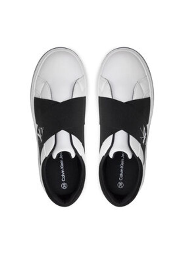 Calvin Klein Jeans Sneakersy V3X9-81056-1464 S Biały. Kolor: biały. Materiał: skóra