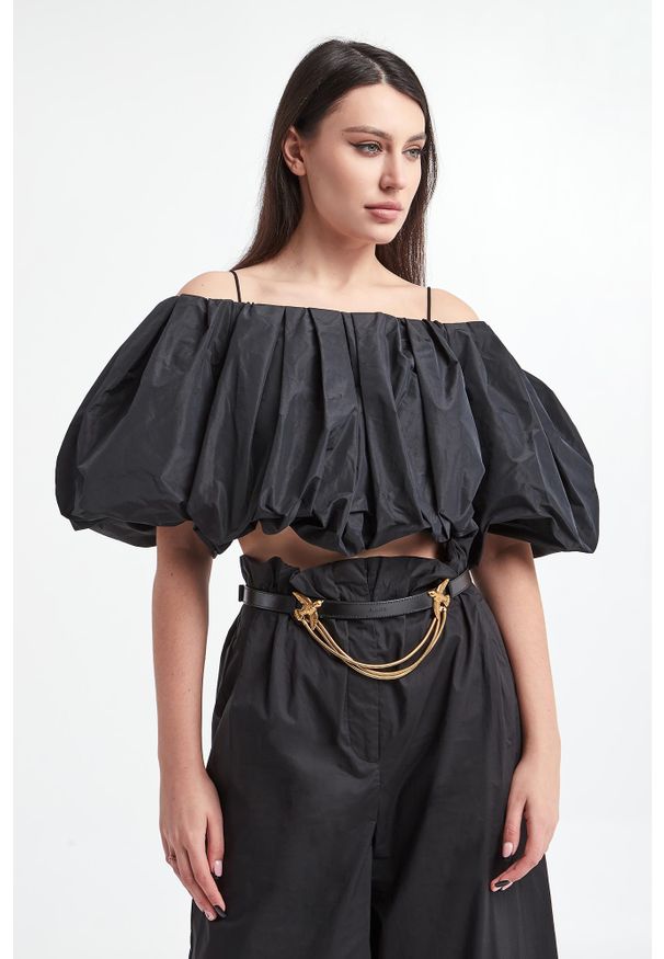 Pinko - Top damski Santo PINKO. Materiał: tiul. Długość rękawa: na ramiączkach. Wzór: gładki