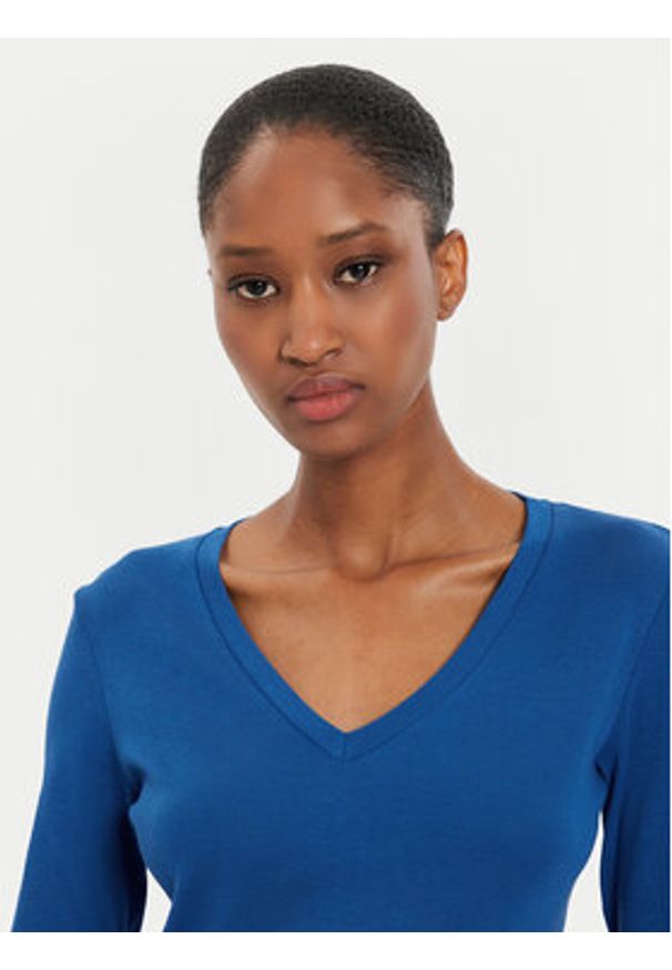 United Colors of Benetton - United Colors Of Benetton Bluzka 3GA2E4245 Niebieski Regular Fit. Kolor: niebieski. Materiał: bawełna