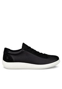 ecco - ECCO Sneakersy Soft Zero W 22025351052 Czarny. Kolor: czarny. Materiał: zamsz, skóra