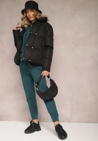 Renee - Zielony Komplet Dresowy 2-częściowy z Bluzą i Spodniami Seraphira. Kolor: zielony. Materiał: dresówka #3