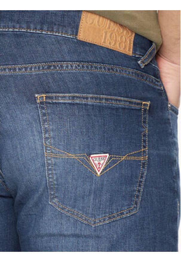 Guess Szorty jeansowe Sonny M4GD01 D4Z24 Granatowy Slim Fit. Kolor: niebieski. Materiał: bawełna