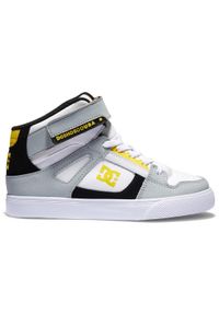 Buty dla dzieci DC Shoes Pure High Top EV. Kolor: biały. Materiał: materiał, skóra. Sport: turystyka piesza #1